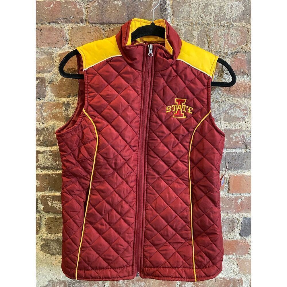 Iowa State Cyclones Red/Gold Quilted Vest Women’s SZ Small NWT - G-III Sports by